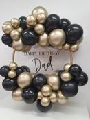 Gold &amp;amp; Black Balloon Hoop