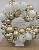 Gold &amp;amp; White balloon hoop