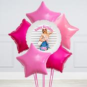 Pink Stars Photo Upload Balloon Bunch image