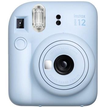 Fujifilm Instax Mini 12 Pastel Blue Instant Camera with Selfie Mirror, Flash, Lens & Viewfinder