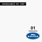 Savage 9ft SUPER WHITE Paper Backdrop (2.72 x 11m)