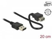 Delock Cable EASY-USB 2.0 Type-A male > EASY-USB 2.0 Type-A female ShapeCable 0.2 m