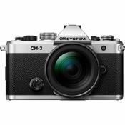 OM System OM-3 Silver Camera with ED 12-45mm F4 PRO M.Zuiko Lens