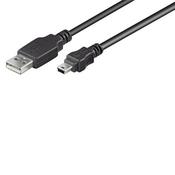 MicroConnect USB 2.0 Cable, Mini Type B Male to Type A Male 3m image