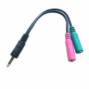 MicroConnect Audio Headset Adapter Cable, 0.25m (
3.5mm Male 4-pin to 2 x Female 3.5mm)