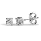 9ct White Gold Diamond Stud Earrings 10pts image