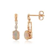 9ct Rose And Opal Drop Earrings image