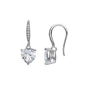 Sterling Silver CZ Drop Wire Earring image