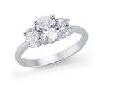 Sterling Silver 3 Stone CZ Ring image
