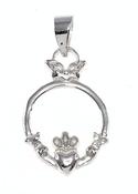 Cailin Sterling Silver Large Claddagh Pendant image