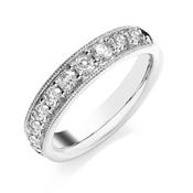 Gold Claw Set Milgrain Diamond Ring 25pts image