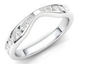 9ct White Gold Shaped Diamond Ring 36pts image