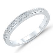 9ct White Gold Grain Set Diamond Ring 25pts image