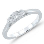 9ct Yellow Gold 3 Stone Diamond Ring 33pts image