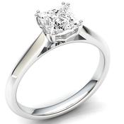 Platinum Princess Cut Solitaire Diamond Ring 51 pts image