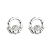 Cailin Sterling Silver Claddagh Stud Earrings image