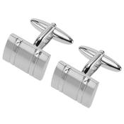 Brushed And Polished Finish Chrome Colour Cufflinks image