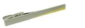 Brushed Chrome And Gold Colour Tie Bar image