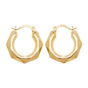 9ct Yellow 12mm Creole Hoops image