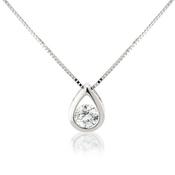 9Ct White Cz Pendant image