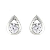 9Ct White Cz Earrings image