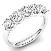 Gold Five Stone Claw Cut Diamond Ring 25pt image