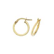 9ct 10mm Flat Profile Hoop Earrings image
