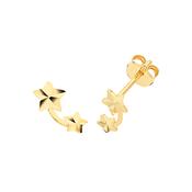 9ct Yellow Gold Diamond Cut Star Stud Earrings image