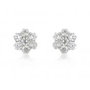 9ct White Gold Cubic Zirconia Earrings image