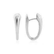 9ct White Gold Tapered Earrings image