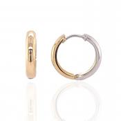 9ct Yellow and White Gold Hoop Earrings image