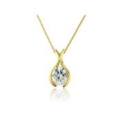 9ct Yellow Gold CZ Pendant image
