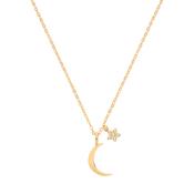 9ct Star &amp;amp; Moon Necklace image