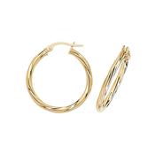 9ct 20mm Twist Hoop Earrings image
