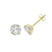9ct Four Claw Cz Stud Earring image