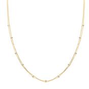 9ct Double Layer With CZ Chain Necklet image