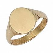 9ct Oval Plain Signet Ring image