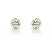 9ct Yellow Gold Cubic Zirconia Round Stud Earrings image