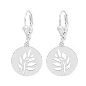 SILVER RHODIUM BRANCH DROP EARRINGS image