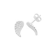 SILVER RHODIUM ANGEL WINGS STUDS image