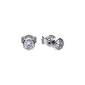 Solitaire Bezel Set Stud Earrings Diamonfire cubic zirconia image