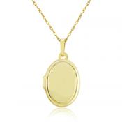 9ct Yellow Gold Oval Locket Necklace image