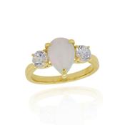 9ct Yellow Gold Created Opal Ring