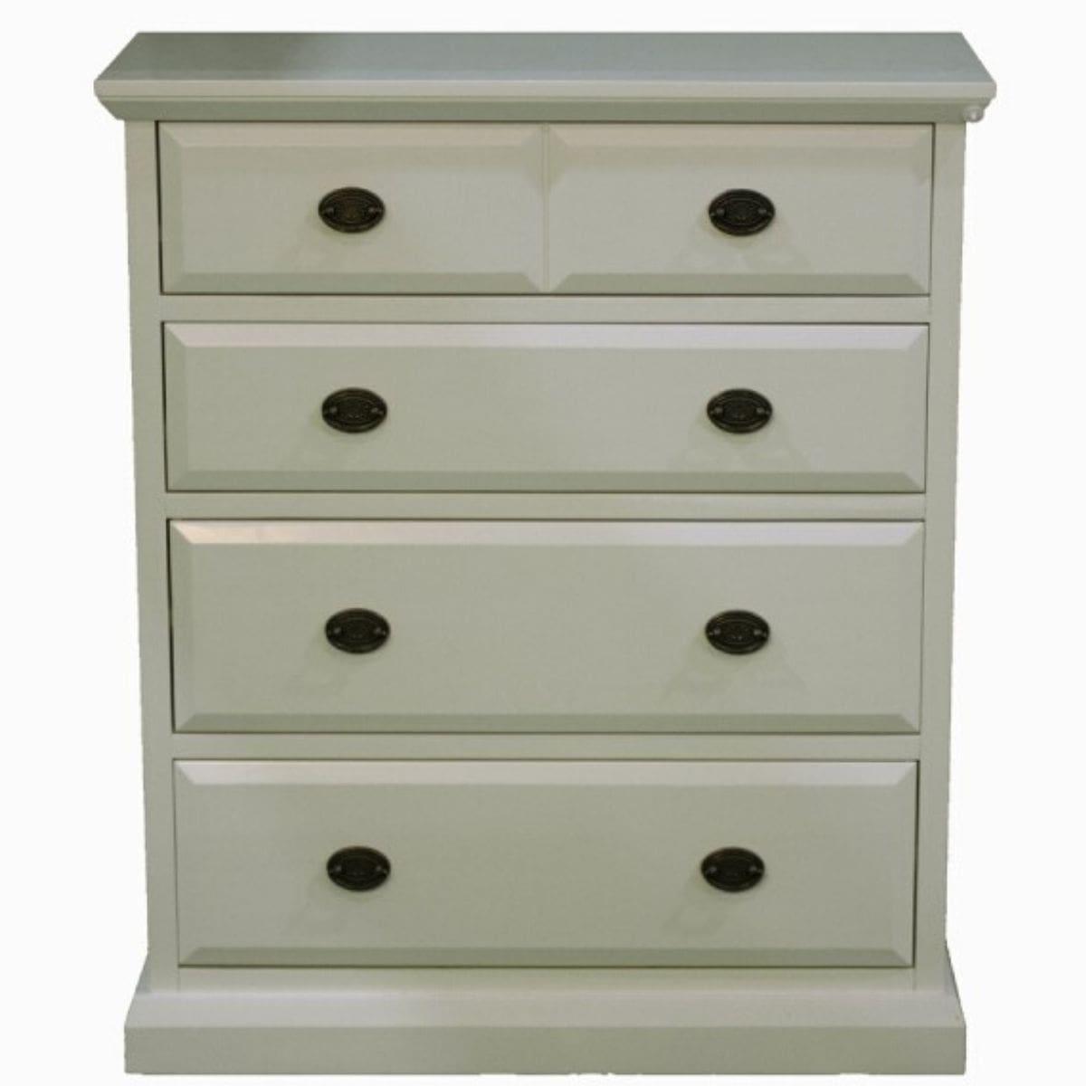 Kerry Cream 4 Drawer Tall Chest Corcorans Furniture & Carpets in