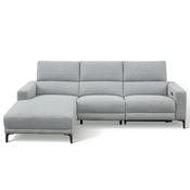 Johnson Grey Fabric 3 Seater Corner Chaise Sofa image