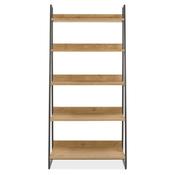 Inishmore Oak and Metal Bookcase image