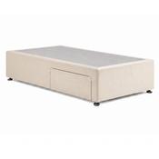 Desire Fabric Divan Base - Cream by Respa - 3' Single / 1