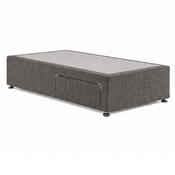 Desire Fabric Divan Base - Granite by Respa - 3' Single / 1