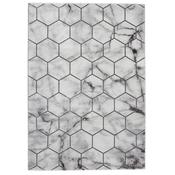 Craft Grey and Silver Hexagon Pattern Area Rug image