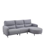 Aoife Grey Fabric 3 Seater Chaise Sofa - Right-hand facing image